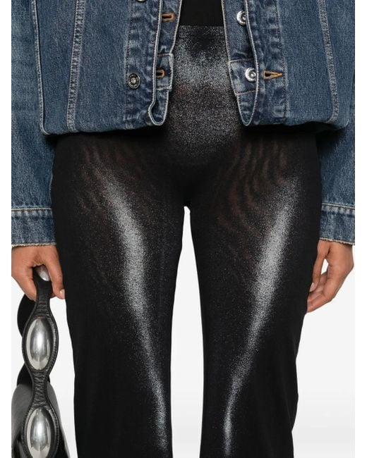 Jean Paul Gaultier Black Gerade Hose mit Body-Print