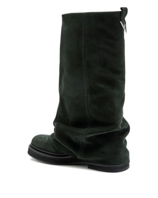 The Attico Black Robin Combat Slouch Boots