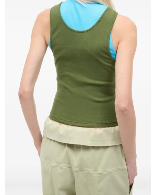 Staud Green Layered Tank Top