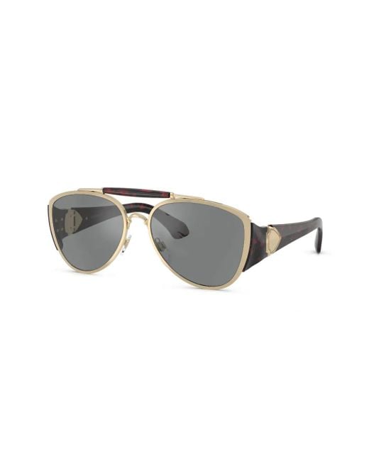 Burberry Gray Pilot-Frame Sunglasses