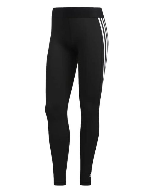 Adidas Black Aphaskin Stripes-Detail Leggings