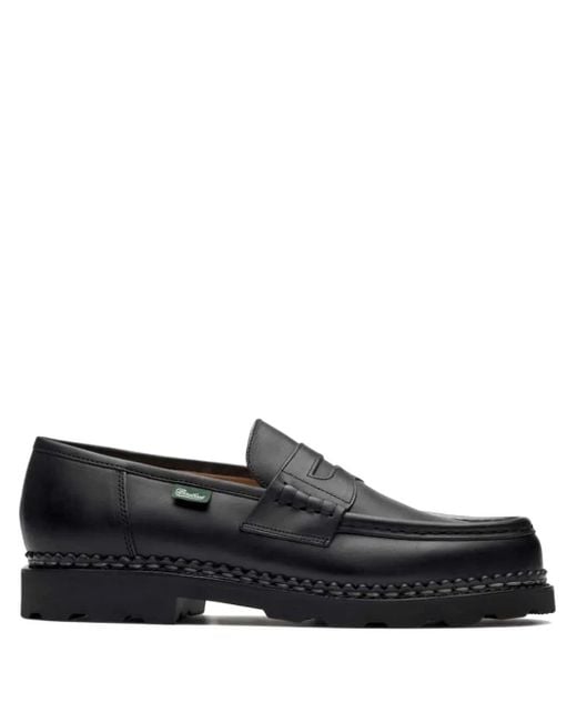 Paraboot Black Reims Leather Loafers for men