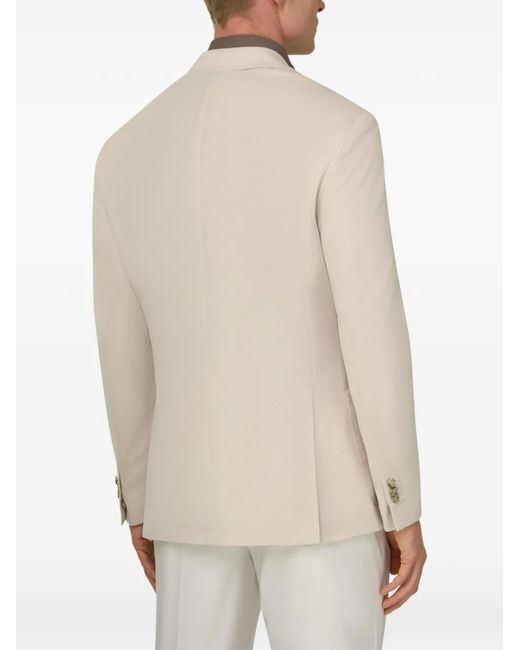 Boggi White Double-Breasted Patch-Pockets Blazer for men