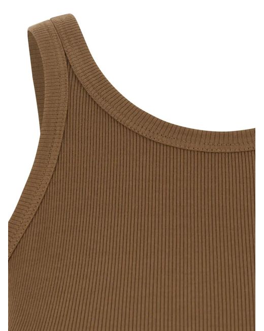 Jucca Brown Ribbed Top