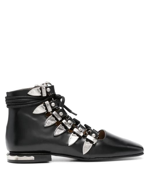Stivaletti Stringati di Toga in Black