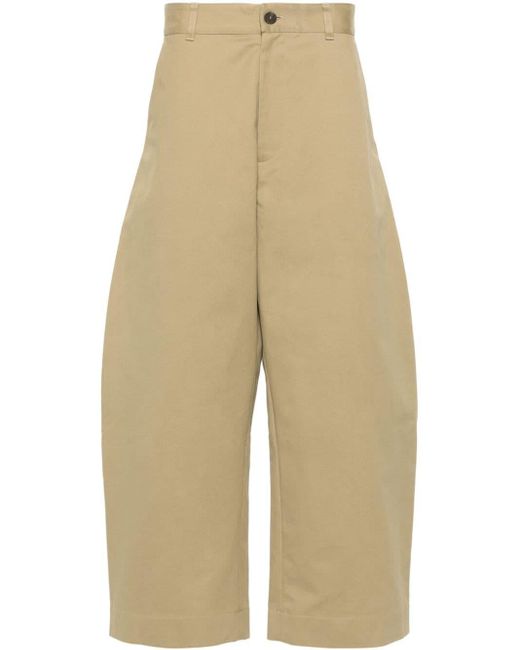 Pantaloni crop a gamba ampia di Studio Nicholson in Natural da Uomo