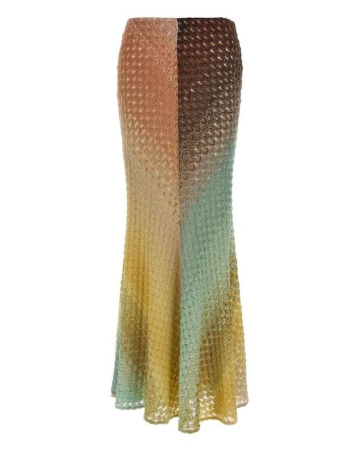 Missoni Yellow Woven Maxi Skirt