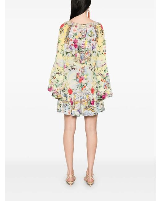 Camilla White Kleid Mit Rüschen