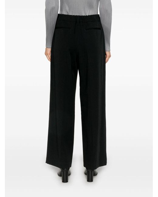 Issey Miyake Black Wool Gabardine Trousers