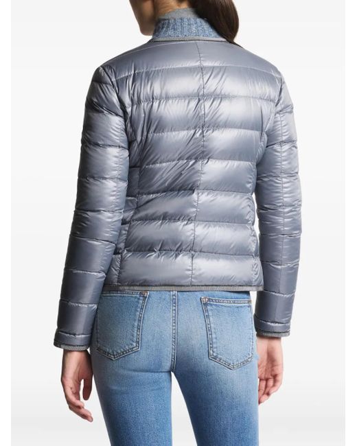 Fay Blue Padded Zip-Up Jacket