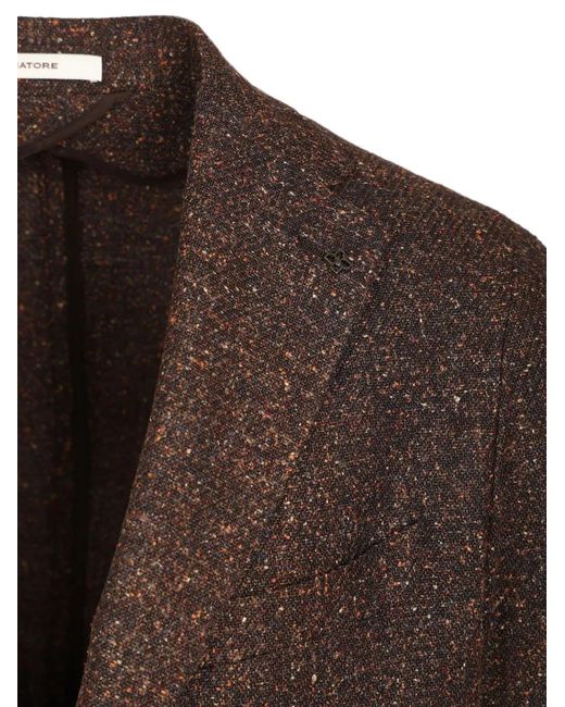 Tagliatore Brown Montecarlo Long-Sleeves Blazer for men