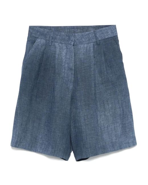 ..,merci Blue Denim-Print Shorts