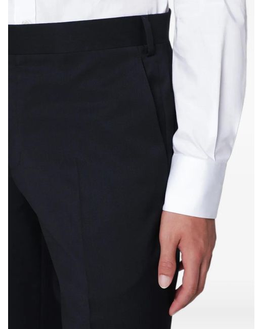 Lardini Black Pressed-Crease Tailored Trousers for men