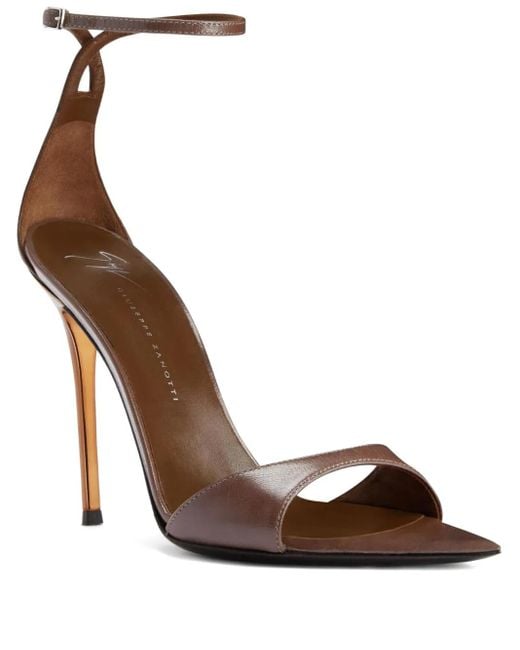 Giuseppe Zanotti Brown 105Mm Intriigo Ankle-Strap Pointed-Toe Sandals