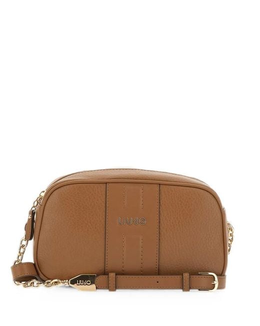 Liu Jo Brown Logo-Detail Cross Body Bag