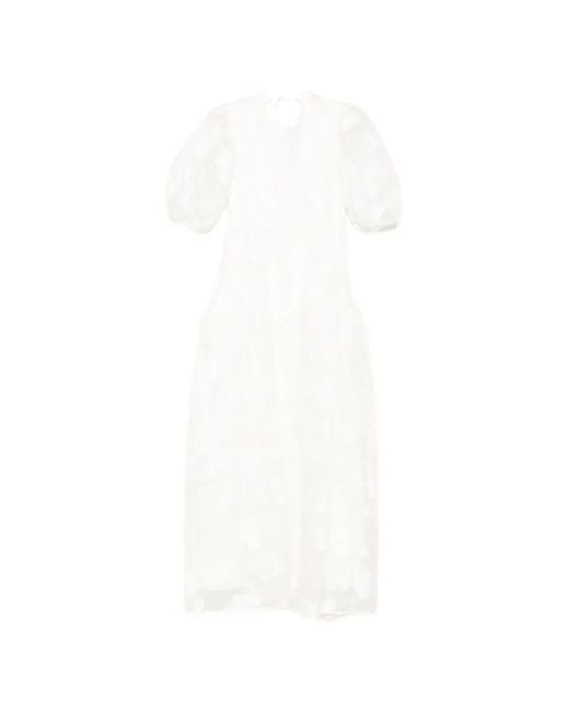CECILIE BAHNSEN White Lola Organza Dress
