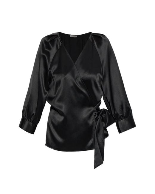 By Malene Birger Black Pacey Wrap Blouse