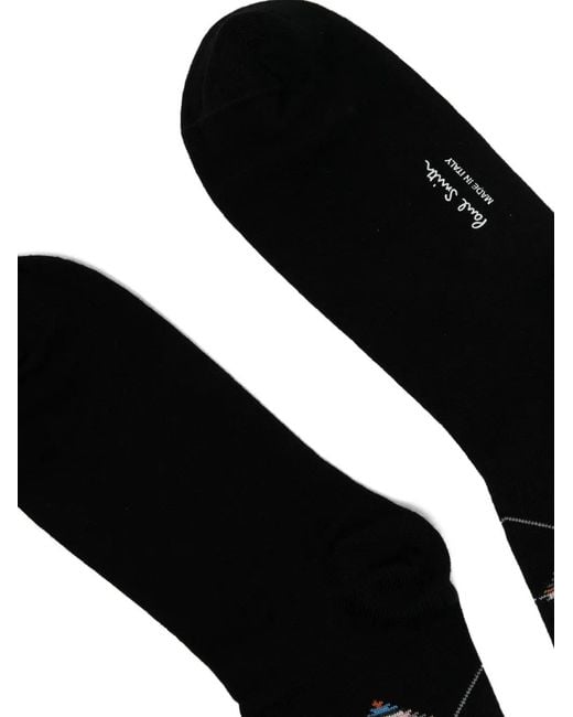 Paul Smith Black Chaussettes Argyle for men