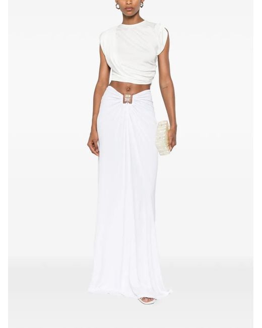 Christopher Esber White Verve Draped Top