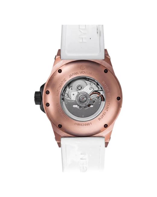 Hydrogen White Vento 44Mm Open-Heart Dial Watch
