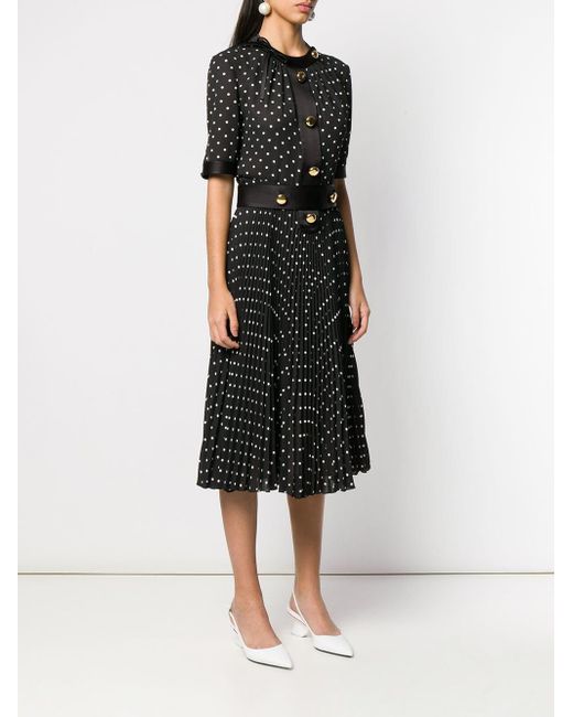 【プラダ・PRADA】Polka-dot ette dress Prada polka-dot Shirt Dress | Black | FARFETCH