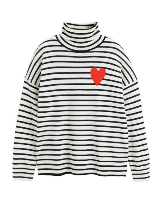 Chinti & Parker Breton Heart Gestreepte Coltrui in het Gray