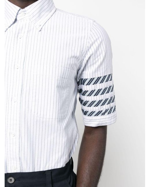 Thom Browne Overhemd Met Vier Strepen in het White voor heren