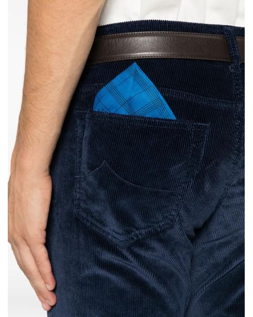 Jacob Cohen Blue Corduroy Jeans for men