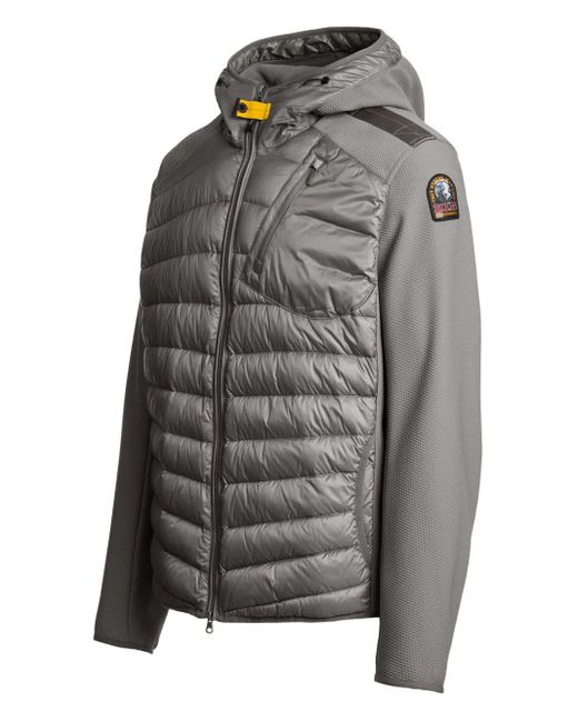 Parajumpers Gray Nolan Quilted Hooded Jacket for men