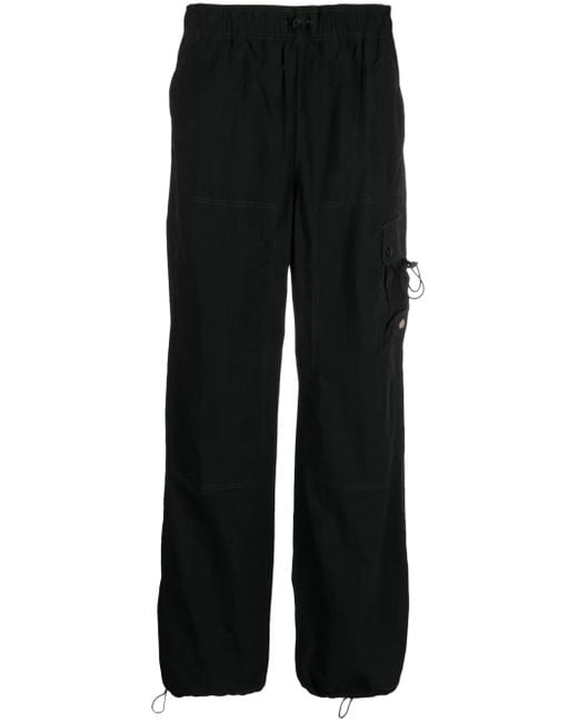 Dickies Black Drawstring Wide-Leg Trousers