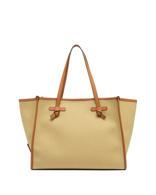MARCELLA CLUB Natural Marcella Leather-Trim Tote Bag