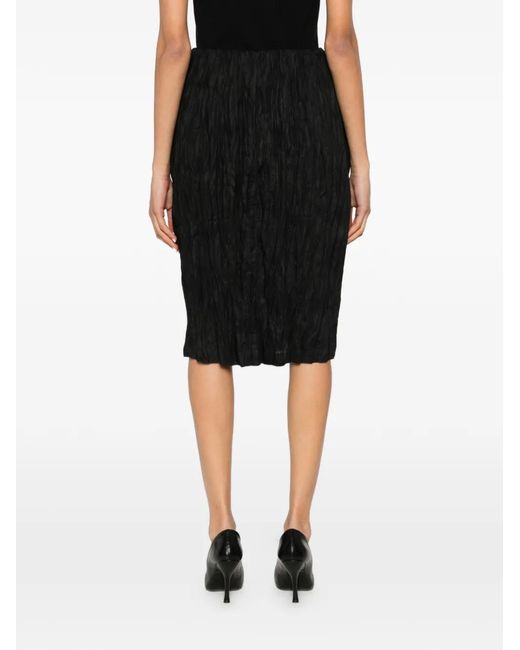 Totême Black Crinkled Mini Skirt