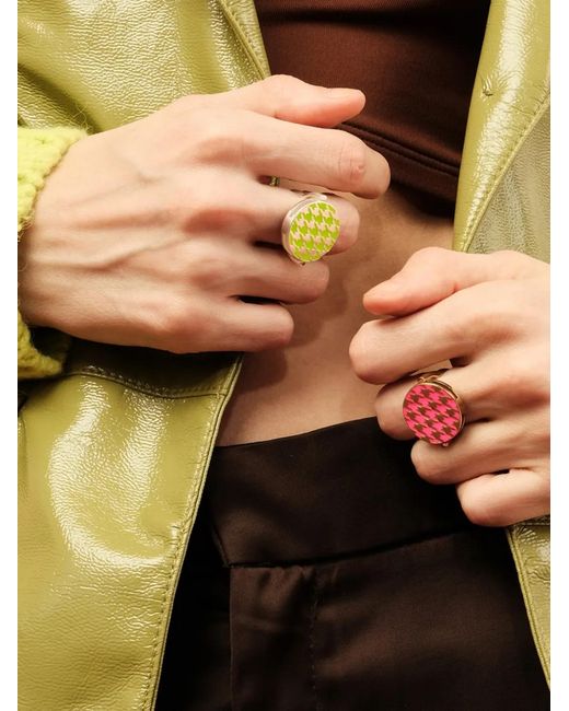 Luhta Pink Enamel Double-Sided Ring