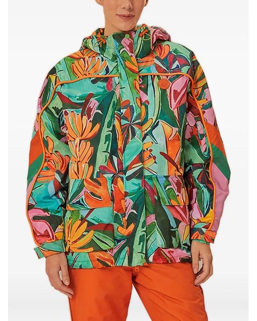 Farm Rio Red Banana Leaves Ski Jacket