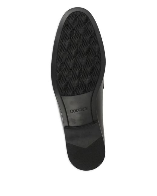 Doucal's Gray Penny Leather Loafers for men