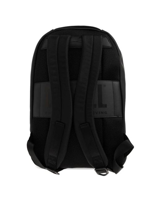 DIESEL Black Sac À Dos Nervuré À Plaque Logo