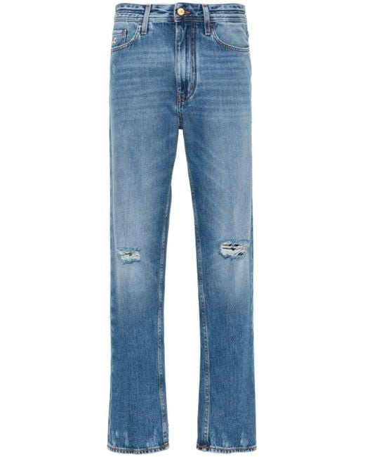 Jacob Cohen Blue Jane Mid-rise Straight-leg Jeans