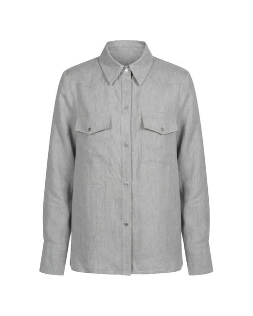 Twp Gray Ranchers Daughter Western-Yoke Shirt