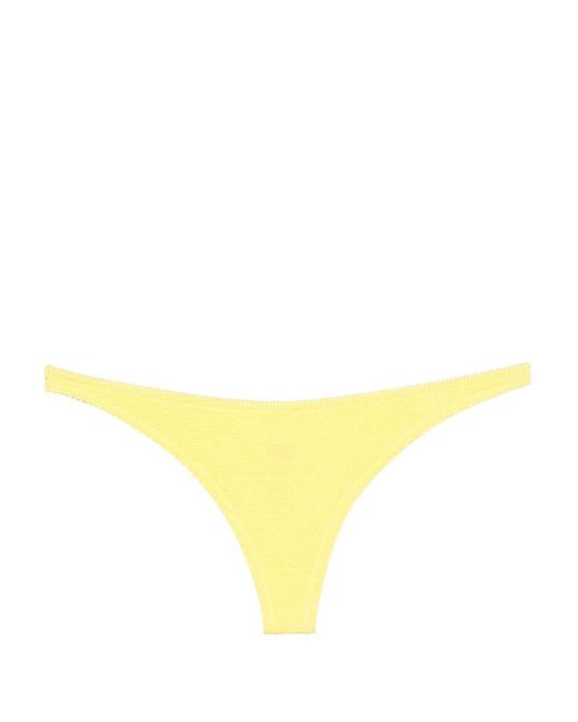 Slip bikini Naomi con applicazione di Mc2 Saint Barth in Yellow