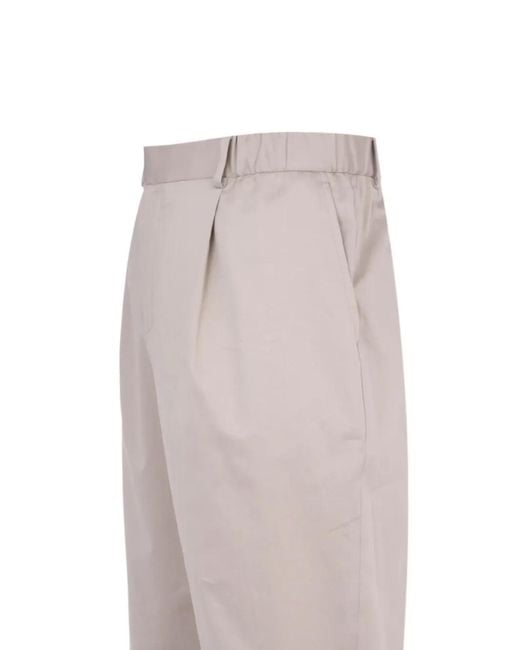 Agnona Gray Pleated Trousers for men