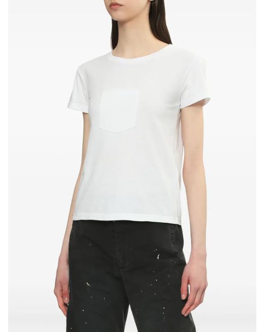 MM6 by Maison Martin Margiela White Pocket-Detail T-Shirt