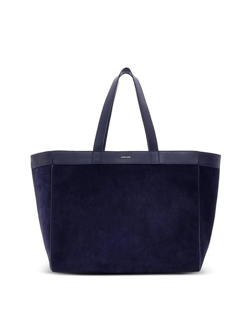 Anine Bing Blue Medium Rio Suede Tote Bag