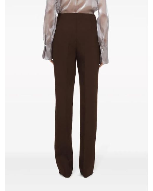 Ferragamo Brown Women Pleated Trouser