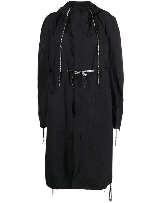 Henrik Vibskov Black Delivery Hooded Maxi Coat