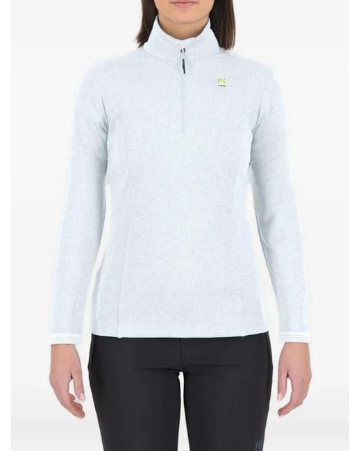Karpos White Pizzocco W Half-Zip Sweatshirt