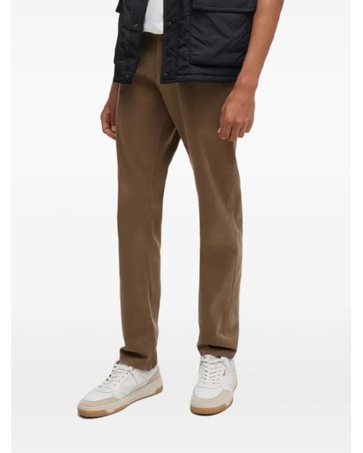 メンズ Boss Logo-patch Chino Trousers Black