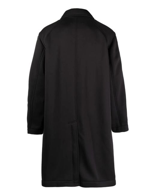 Undercover Black Long Polyester Zip-Up Coat for men