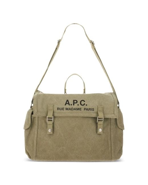 A.P.C. Metallic Buckle Messenger Bag for men