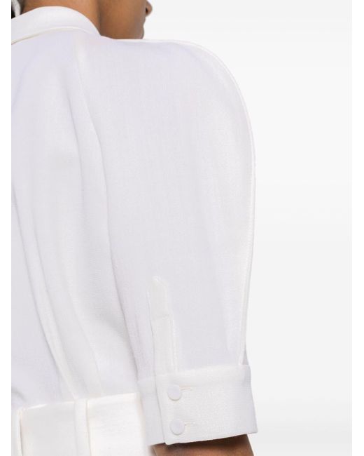 Gabriela Hearst White Angus Wool Shirt Dress