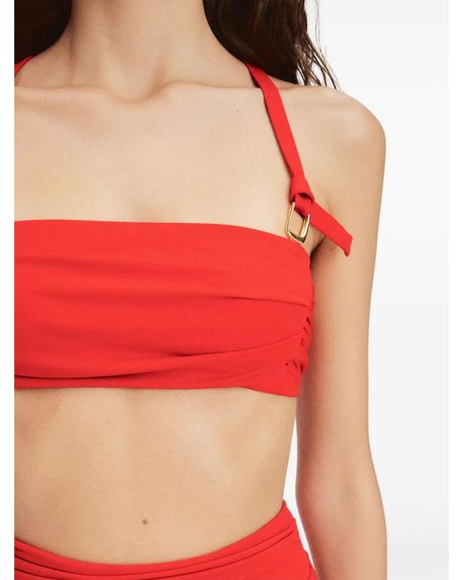 Jacquemus Red Bandeau Bikini Top